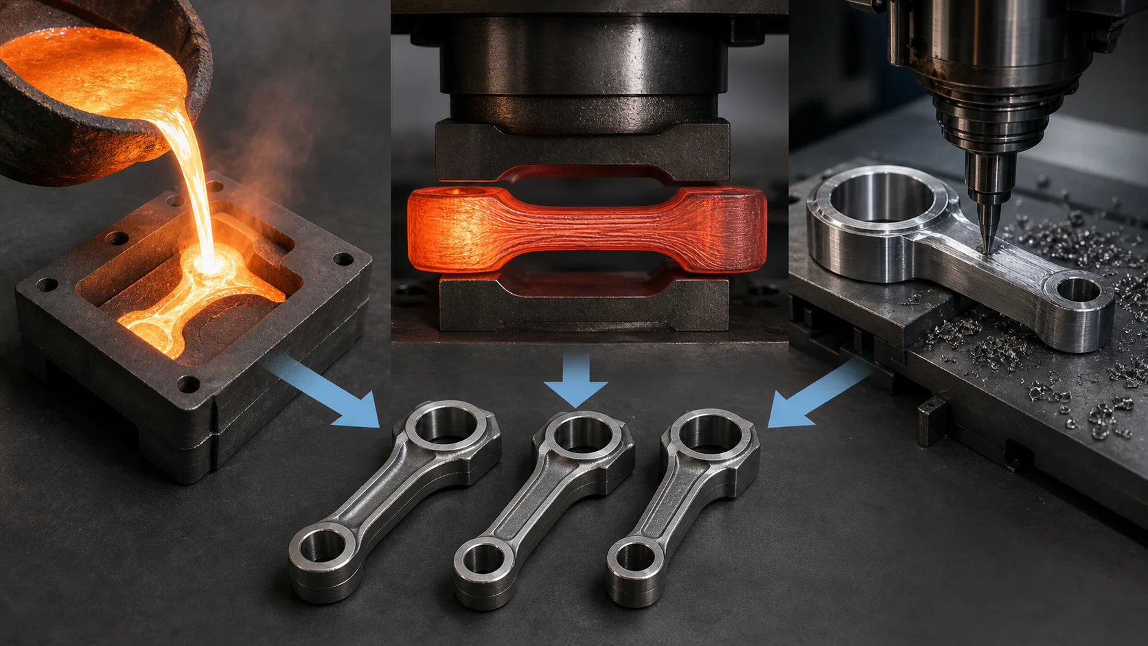 Casting vs Forging vs Machining: How to Choose a Starting Process