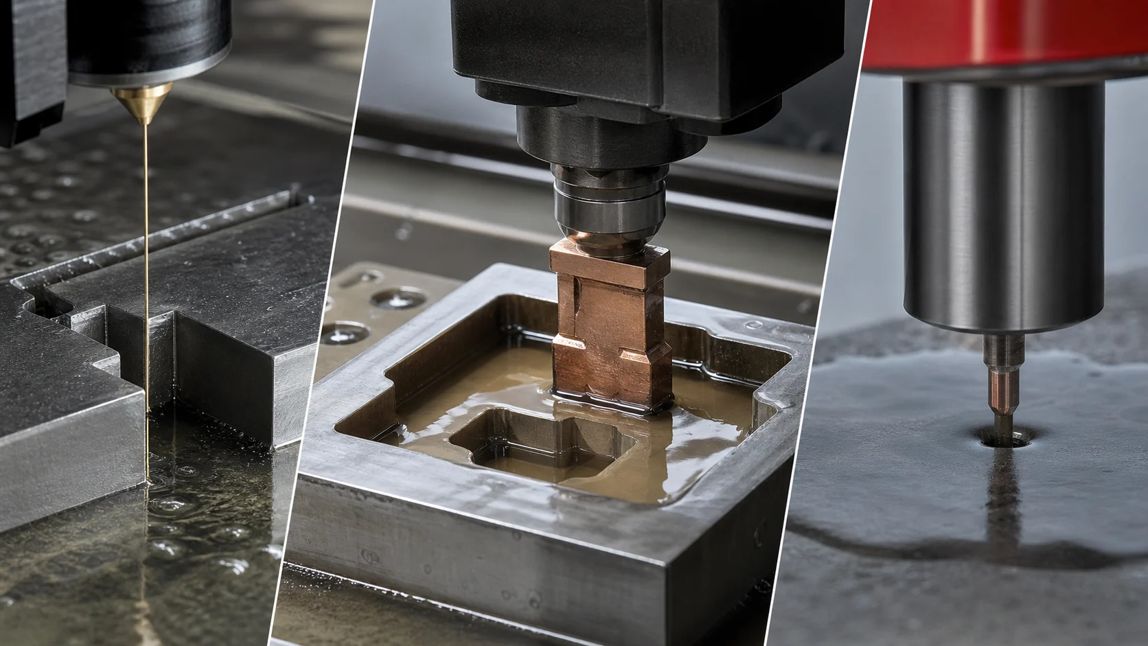 Wire EDM vs Sinker EDM vs EDM Hole Drilling